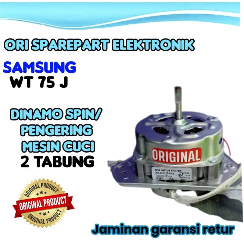 Dinamo spin/pengering mesin cuci Samsung WT 75J 2 TABUNG