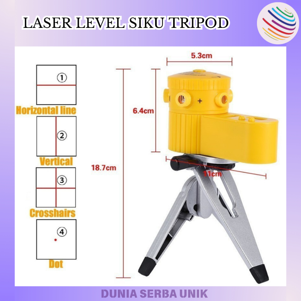 DSU - Laser Leveler Siku Laser Waterpass Kaki Tripod Siku Tukang Laser Level