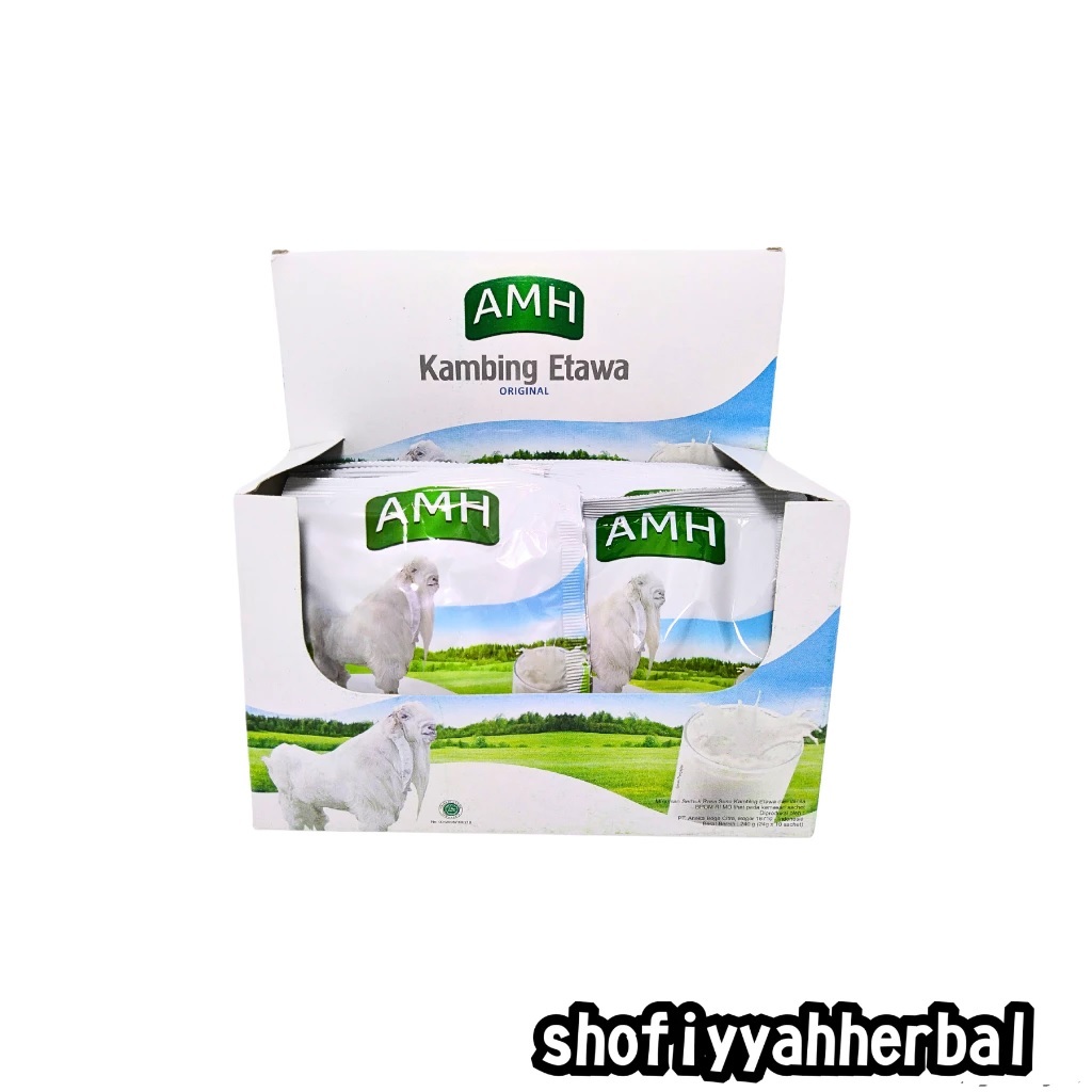 

(GROSIR) AMH Susu Kambing Etawa Bubuk Full Cream ORIGINAL / AMH VANILA 1 KARTON ISI 24 BOX