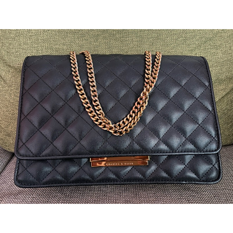 preloved tas charles n keith hitam original