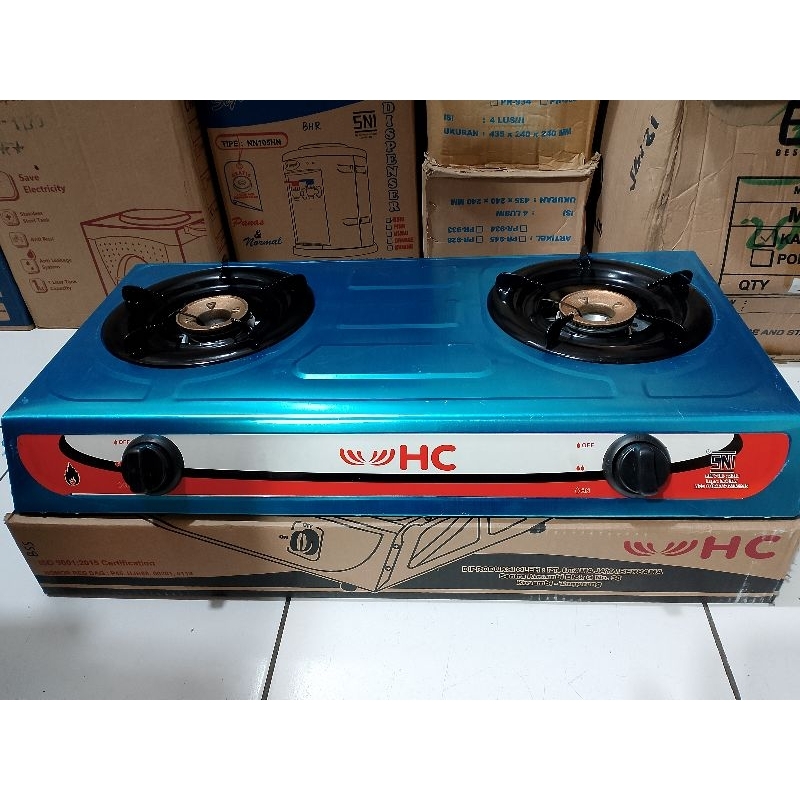 HC KOMPOR 2 TUNGKU ,PAKET KOMPOR HC + REGULATOR & SELANG MIYAKO