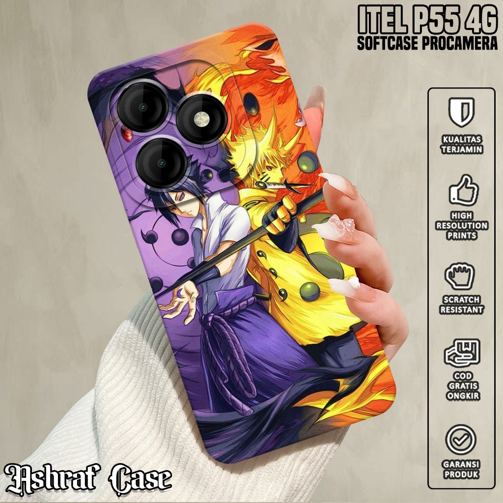 Casing ITEL P55 4G - Casing Hp ITEL P55 4G ( Anime NRT ) Silikon Hp ITEL P55 4G - Softcase Hp ITEL P