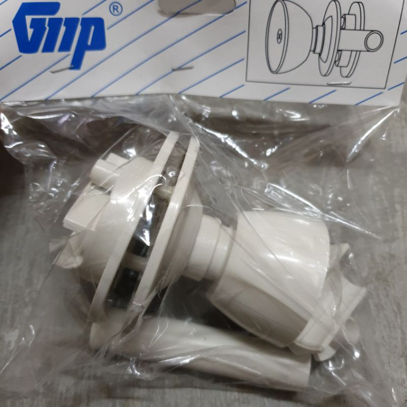 Kunci Pintu Bulat PVC Kamar Mandi GMP Handle Grendel Pegangan Pintu Plastik