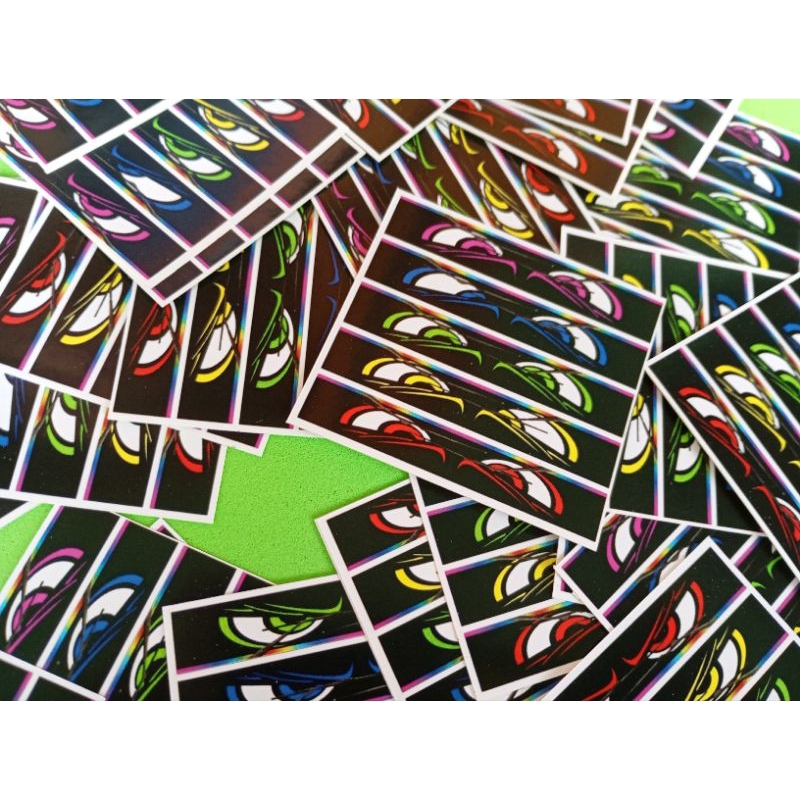 sticker setrobo mata buat miniatur bus