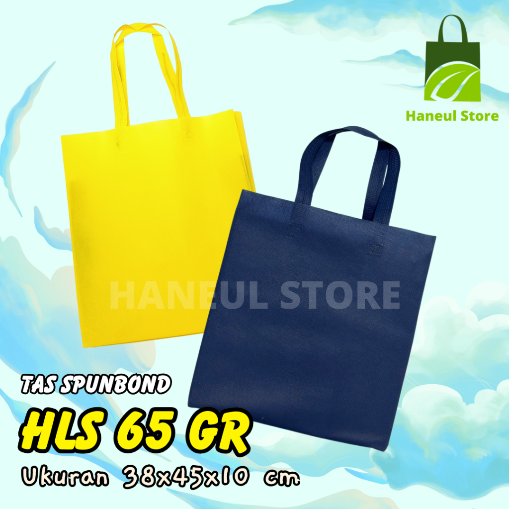 

TAS SPUNBOND HANDLE LIPAT SAMPING (HLS) 38X45X10 CM 65GR POLOS UNTUK TAS SOUVENIR, SYUKURAN, MENGENANG, PROMOSI, BANSOS,DLL
