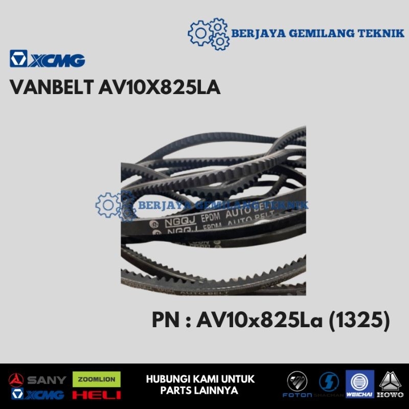 Vanbelt AV10x825La (1325) V Belt XCMG Mobile Crane QY25K QY55K XCT60