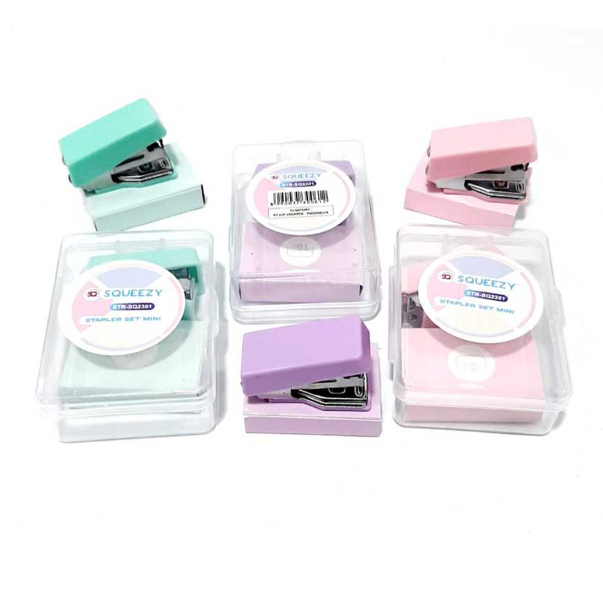 

Harga Grosir (12pcs ) STAPLER SET MINI STR-SQ2301+ ISI STAPLES