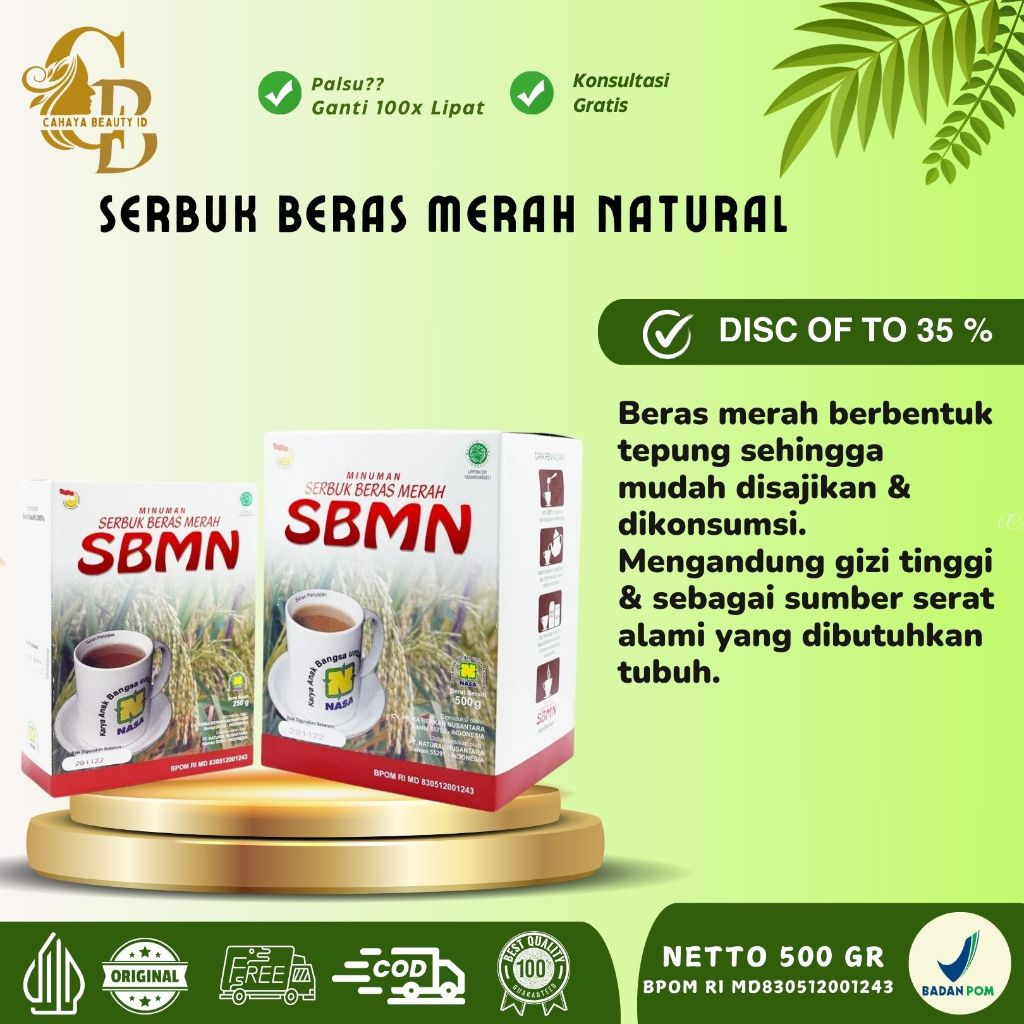 

Serbuk Beras Merah Natural Nasa Isi 500 gr