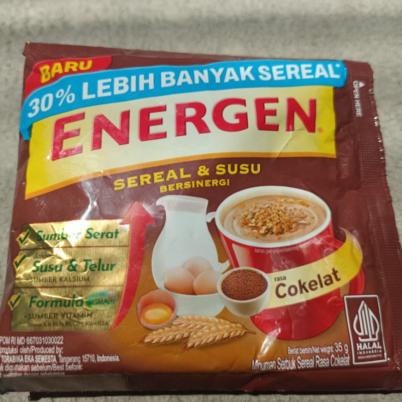 

Energen Susu Sereal Cereal rasa Coklat Ecer