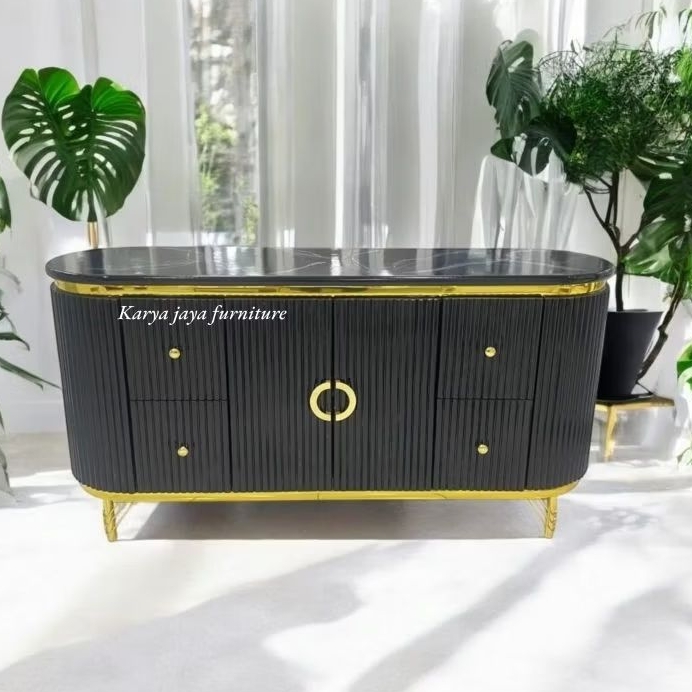 bufet tv oval 160cm minimalis