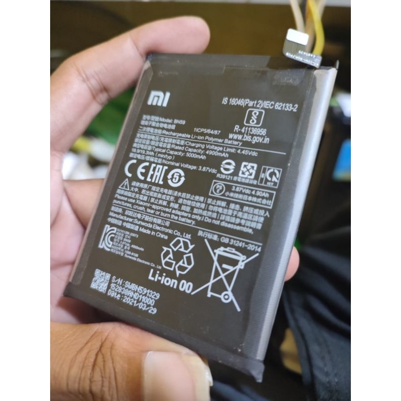 BATERAI BATRE REDMI NOTE 10S / NOTE 10 BN59  100% ORIGINAL COPOTAN