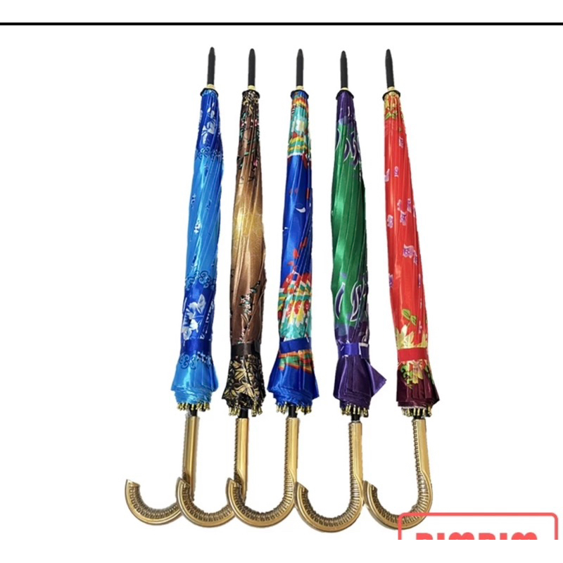 PAYUNG 16 JARI MOTIF BUNGA BAHAN SATIN