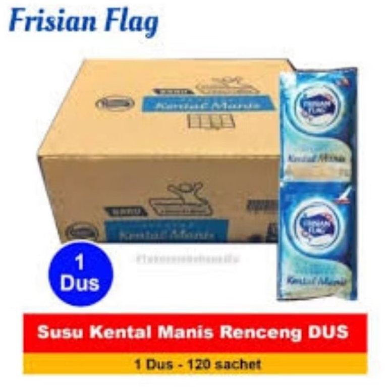 

SKM Frisian flag 120sachet/1 karton/susu kental manis sachet