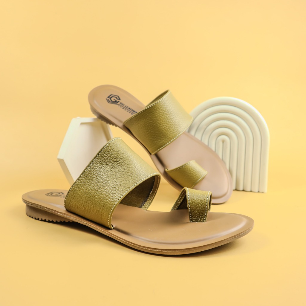 Sandal Kulit Wanita - Sandal Jepit Kulit Wanita - Sandal Teplek Kulit Wanita