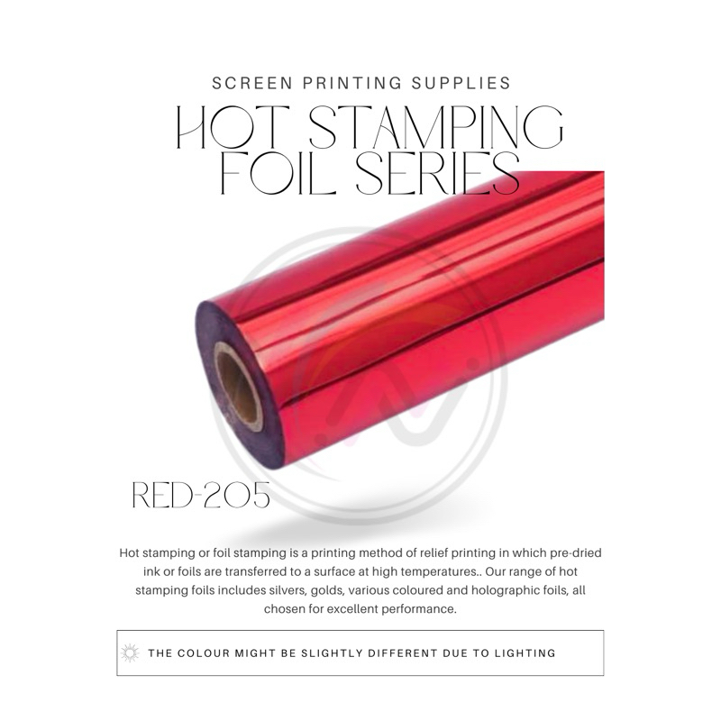 

Hot Stamping Foil Red Merah Grade A Percetakan Sablon (64x120CM)