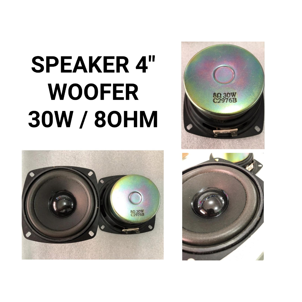 Speaker 4" Woofer 30W 8Ohm / Speaker 4 Inch Woofer 8 OHM 30 Watt Speaker Woofer 4 Inch 4" C2976B