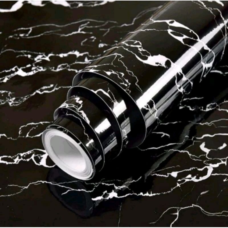 Marmer Glossy Wallpaper Wallsticker Motif Marble Anti Air Anti Minyak Mudah Di Bersihkan Pvc Sticker