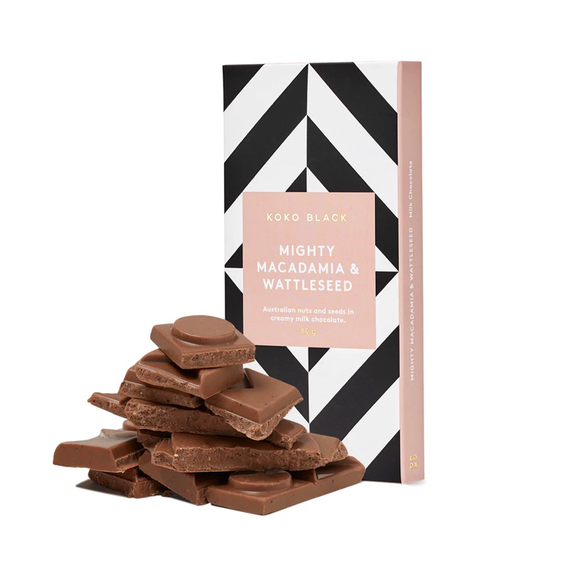 

Koko Black Premium Australian Chocolate Mighty Macadamia & Wattleseed 80g - Cokelat Import Australia