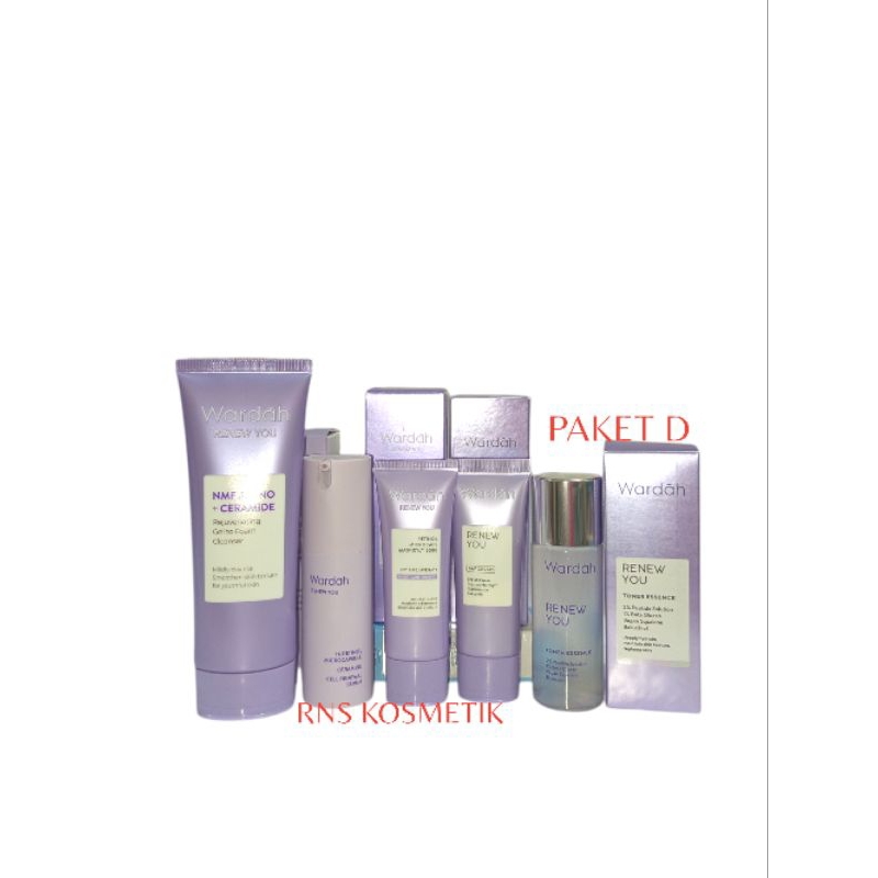 Wardah Renew You Paket Skincare/Perawatan Kulit Kering/Kerutan