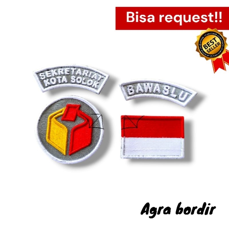 TERBARU BORDIR BAWASLU+BENDERA