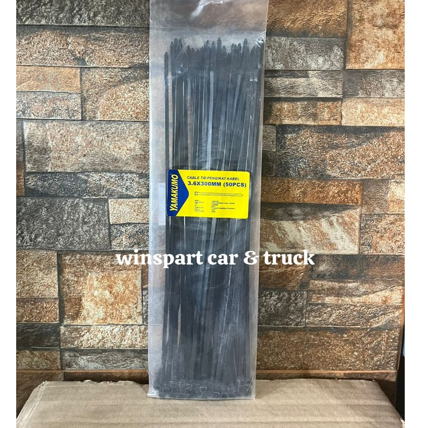 

Kabel Ties / Kabel Tis 30cm (300mm) isi 50 PCS Cable Ties MERK Yamakumo