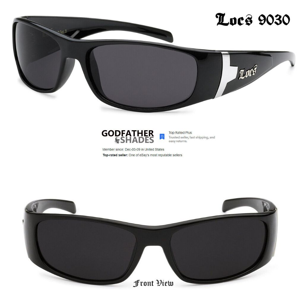 LOCS Sunglasses 9030 OG Original Gangster Hardcore Shades Cholo Biker Glasses