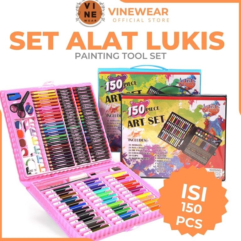 

Garansi 1 Alat Lukis Art set Isi 15 Pcs Pensil Warna Set Anak Crayon