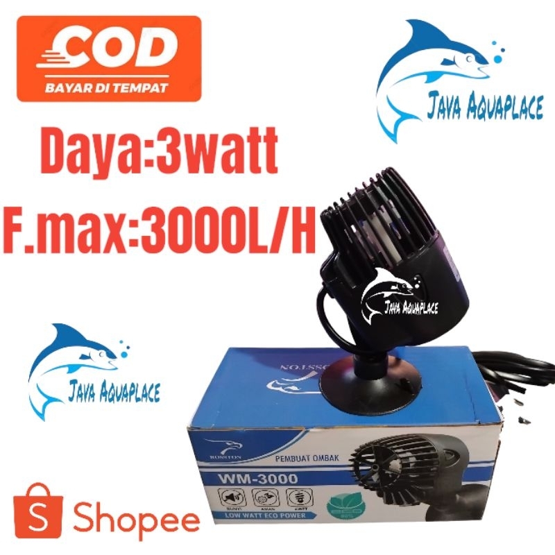 Wave Maker Pembuat Arus Ombak Aquarium Dan Kolam Koi ROSSTON WM 3000