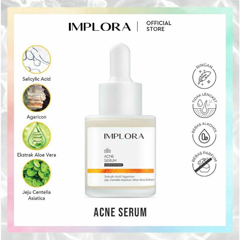 Implora Serum / Acne Serum Implora / Retinol Serum / Serum pencerah penghilang flek hitam