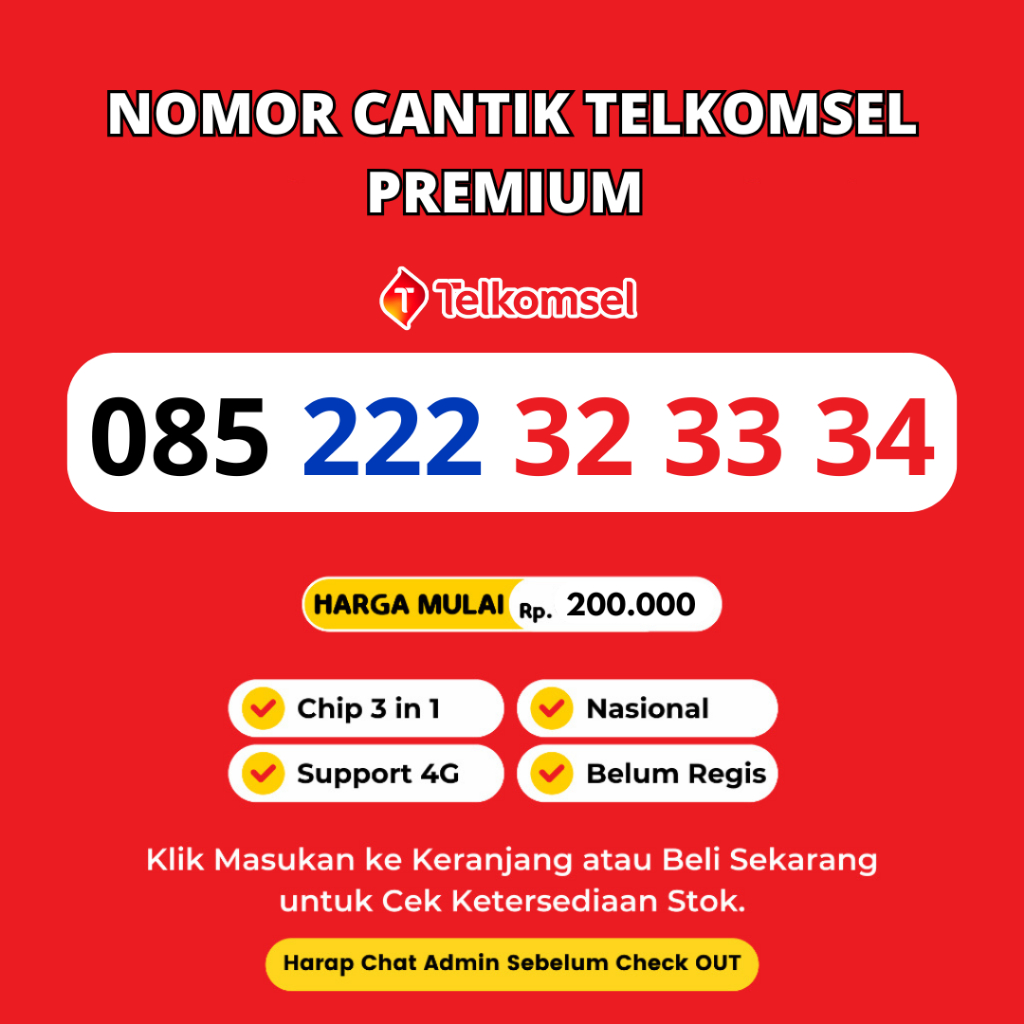 Nomer Cantik Telkomsel Murah Support 4G LTE - Nomor Cantik Telkomsel Murah Mudah Diingat Bonus Kuota