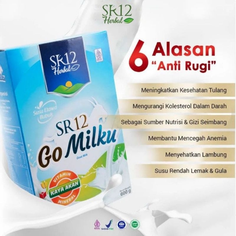 

SUSU KAMBING ETAWA GOMILKU SR12 ORIGINAL ATASI ASAM URAT