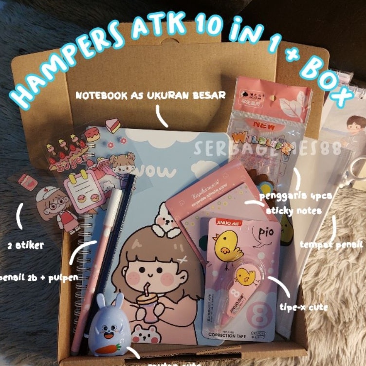 

Grosir Terlaris serbagemes88 PAKET ALAT TULIS 1 in 1 HAMPERS KADO GIFT STATIONERY SET FANCY ALAT TULIS SET STATIONERY SET PULPEN DAN BUKU