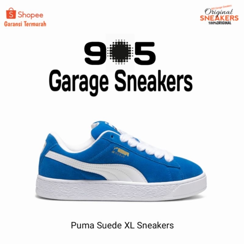 Sepatu Puma Suede XL Sneakers Team Royal Blue White Original