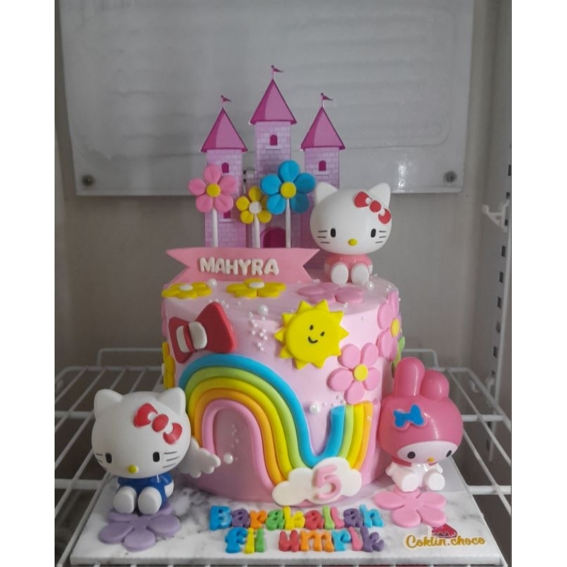 

birthday cake hello kitty mainan /kue ulang tahun hello kitty