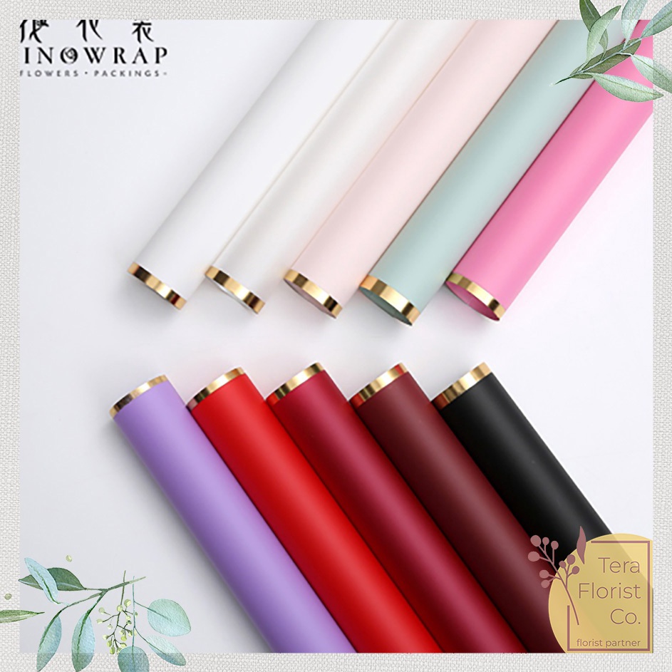 

Serbu Murah 2 Lembar Cellophane Metalik Gold Frame List Kertas Jelly Ori Sinowrap Buket Bunga Korean Kertas Waterproof Flower Wrapping Paper Tera Florist Grosir PHXQ1GD