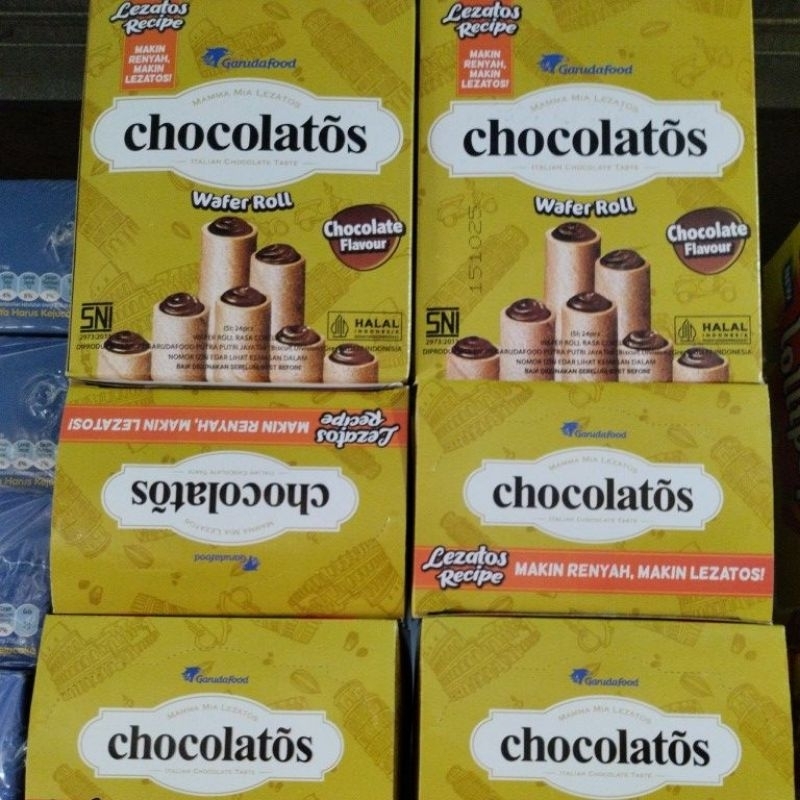 

chocolatos wafer roll 1pak isi 24pcs