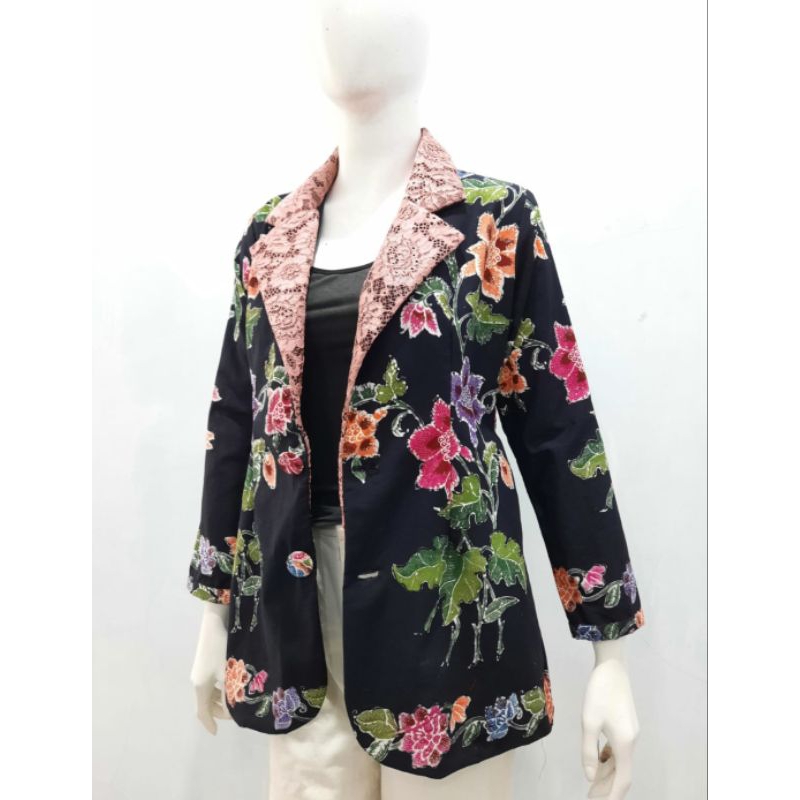 blazer batik/blazer batik furing/blazer kerja batik/blazer batik wanita/atasan batik/atasan batik ke