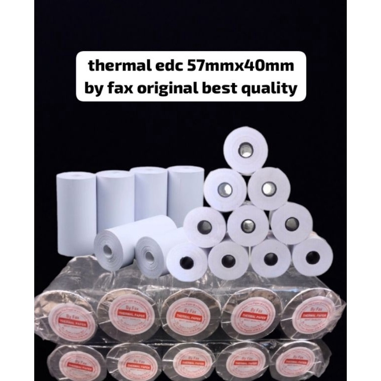 

Pasti Baru Kertas kasir thermal edc bluetooth 58x4 paket 1 Roll