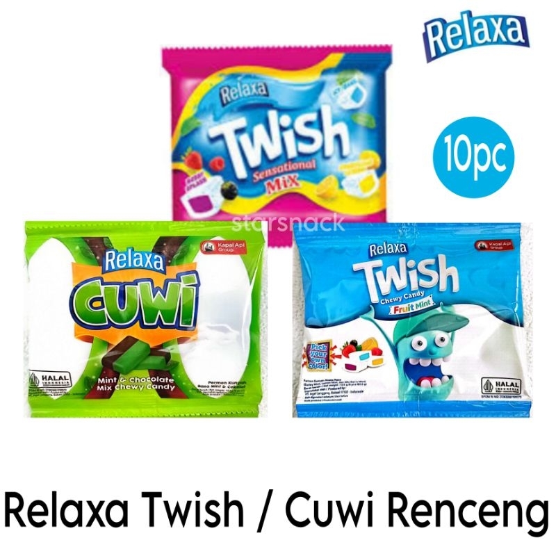 

Relaxa Twish Cuwi chewy candy permen renceng isi 10