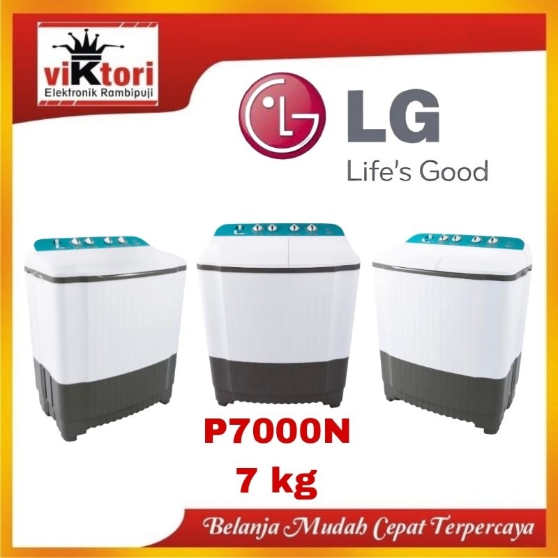 MESIN CUCI LG P7000N / MESIN CUCI 2 TABUNG LG / MESIN CUCI 7 KG LG / MESIN CUCI TWIN TUB