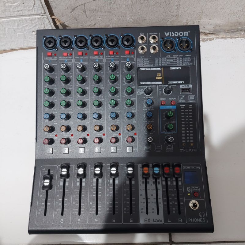 mixer audio 6 channel Wisdom Mlive 6 original mixer 6 channel