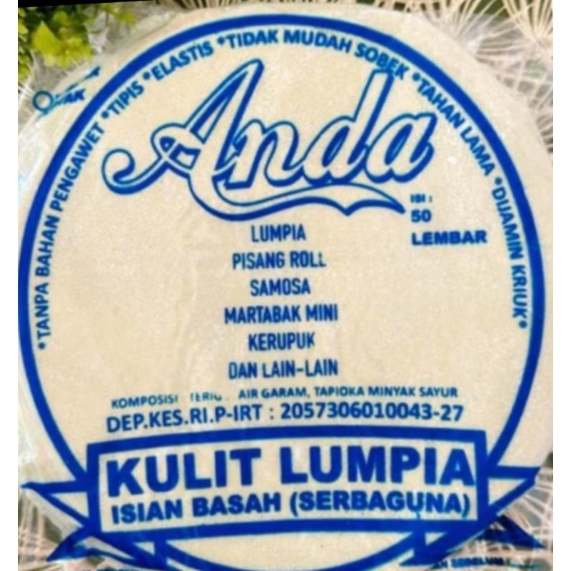 

kulit lumpia isi 50lembar 740g / kulit pangsit