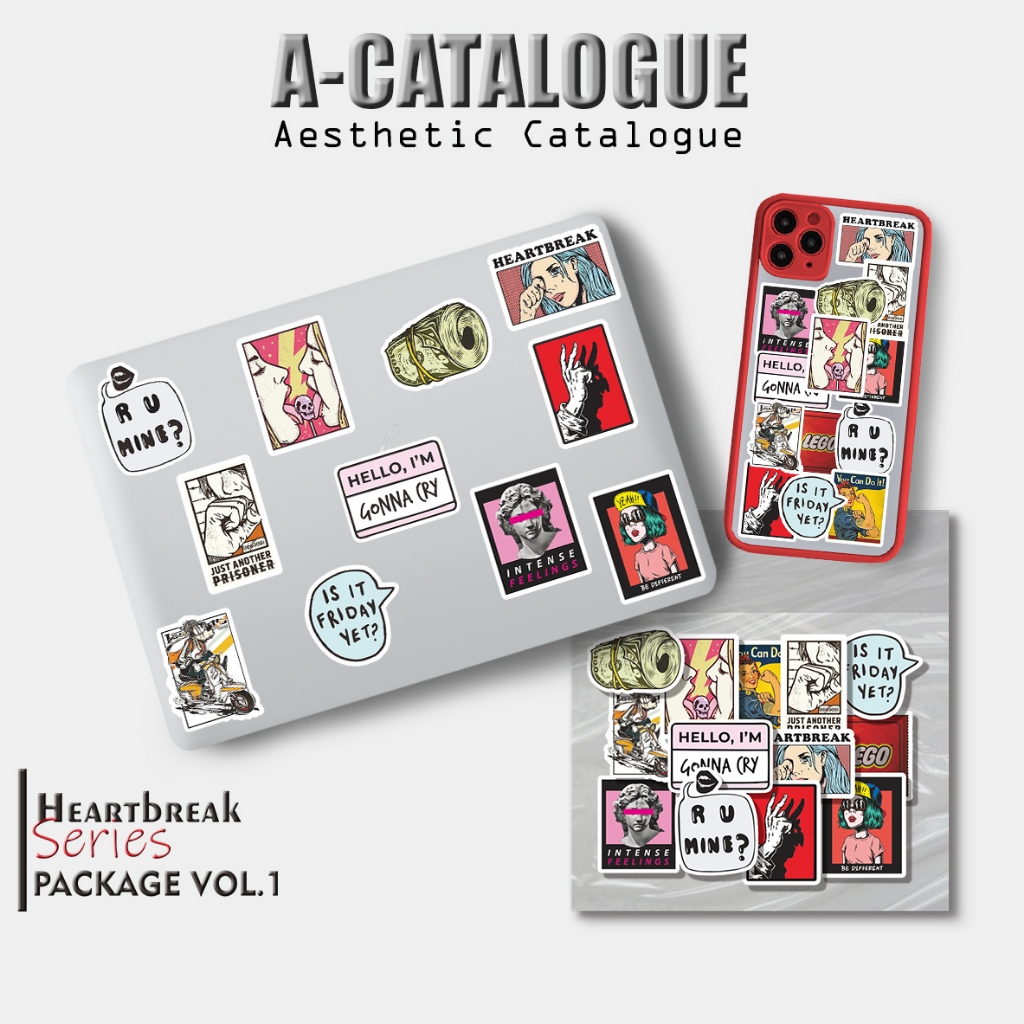

Sticker Aesthetic Catalogue Waterprooft Heartbreak Series || HEARTBREAK VOL.1