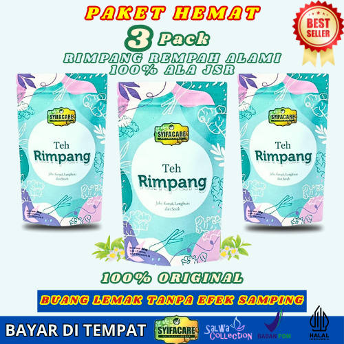 

Paket 3 Pack Rimpang Diet - Teh Rimpang 100 % Original Teh Celup Rempah Rimpang Jsr Teh Diet