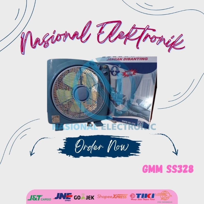 KIPAS ANGIN MEJA QQ GMM 55328/BOX FAN KIPAS DUDUK KIPAS ANGIN QQ GMM 55328 KIPAS KOTAK BOX GMM55328 