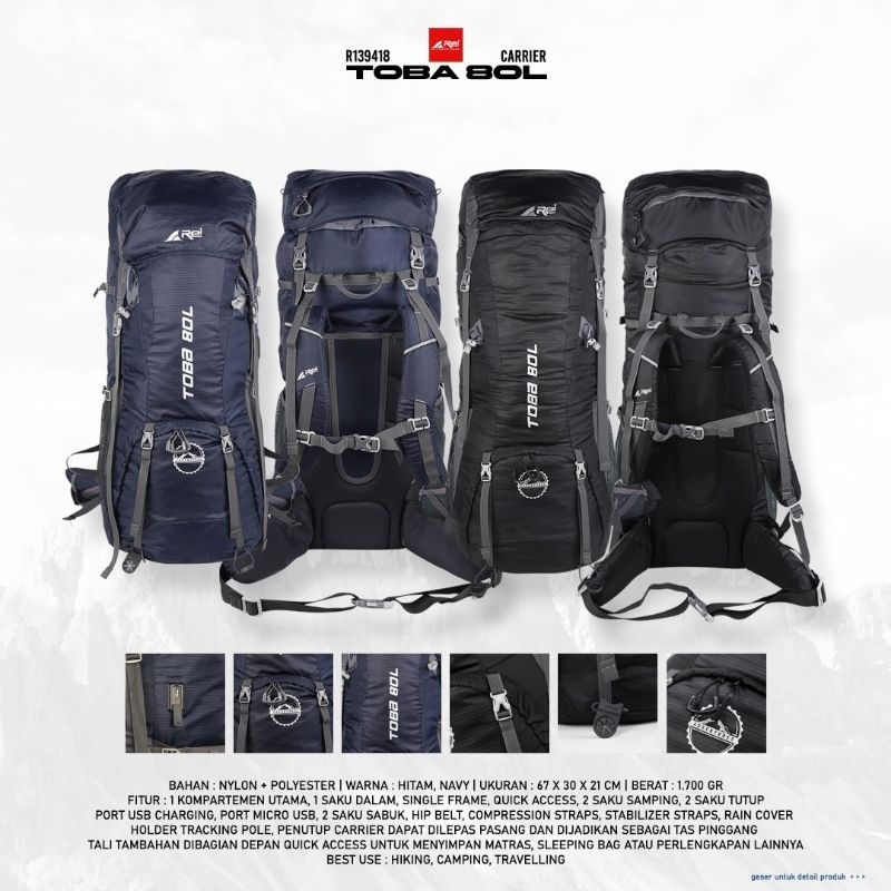 TAS CARRIER/GUNUNG AREI TOBA 80L