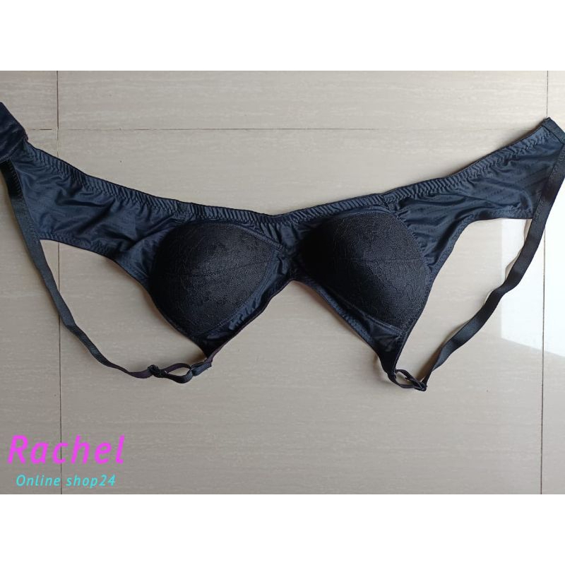 Bra brukat Hitam BH Kutang tanpa kawat