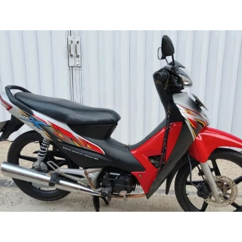 Striping lis sticker standar ori honda supra fit x 2008 merah silver stiker supra fit x merah silver