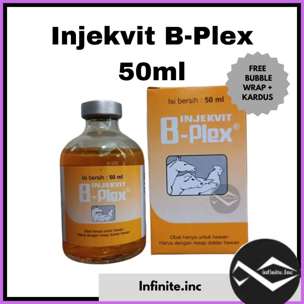 Injekvit B Plex 50 ML MEDION - Vitamin B Kompleks Vitamin B Complex Medion Untuk Ternak Ayam Sapi