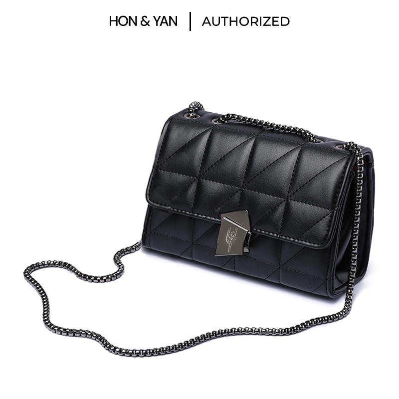 HONYAN Tas Selempang Wanita Kekinian Branded Hitam Elegant Terbaru Tas Pesta Undangan Kondangan Slin